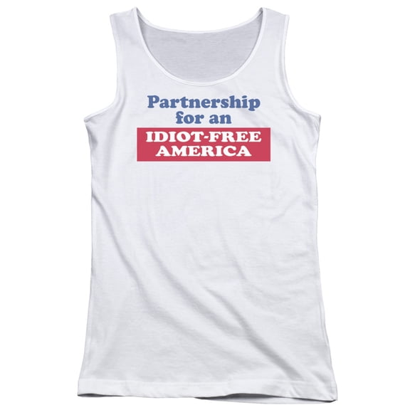 - Idiot Free America - Juniors Tank Top - Small