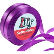 Idiy Satin Ribbon - 1/2, 50 Yards Purple - Great for DIY Crafts, Gift Wrapping, Wedding Decorations, Sewing Projects, Party, Decorative Embellishments, Hair Bows, Baby Showers, and More!