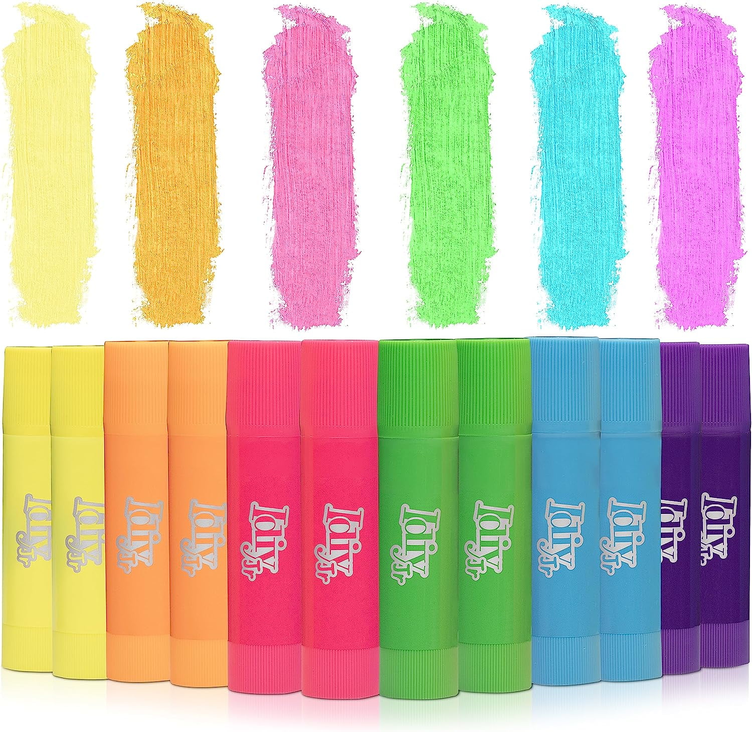 Idiy Tempera Paint Sticks (12 pack Neon Vibrant Colors) Classroom