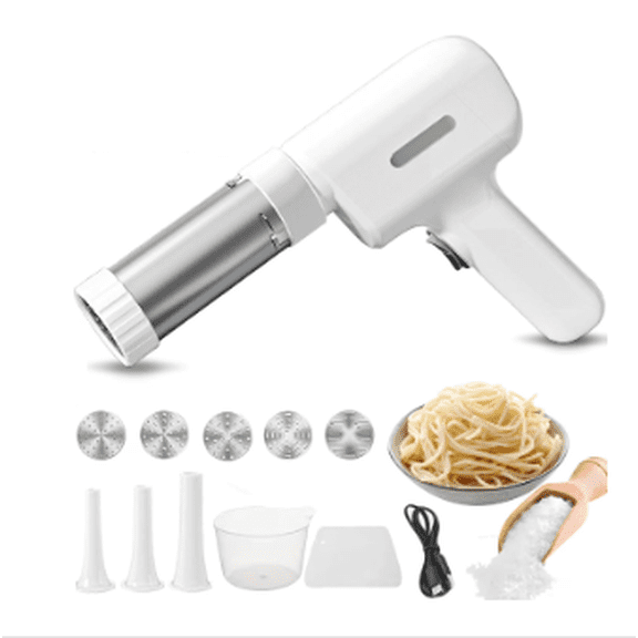 Idiyappam Maker Electric, Automatic Idiyappam, Noodle, Murukku, Farsan Sev, Pasta Maker, Handheld electric pasta maker, 5-in-1 Cordless pasta maker for kitchen