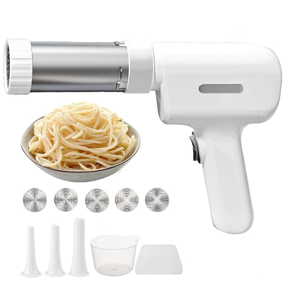 Idiyappam Maker Electric,Electric Idiyappam Makerwith 5 Interchangeable Mold Plates,Handheld Electric Pasta Maker, All-In-One Homemade Pasta Machine