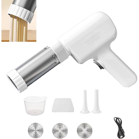 Idiyappam Maker Electric, Electric Pasta Maker with 5 Interchangeable Mold Handheld Plates,for Making Spaghetti Linguine