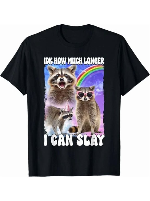Idk How Much Longer I Can Slay Meme Raccoon Funny T-Shirt
