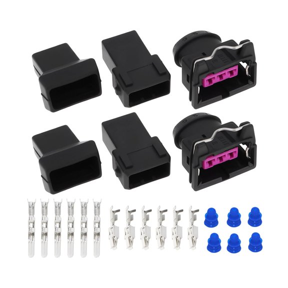 Idle Air Motor Connector Plug Set 443906233 for EV1 Automotive Wiring Repair Service with Housing, Terminals and Wire Seals
