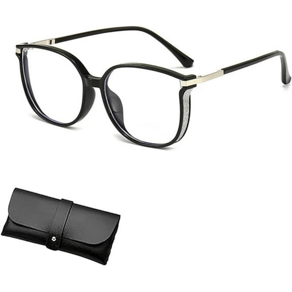 Idomlife Women's Blue Light Blocking Reading Glasses with Sparkling Diamonds, Lightweight Rimless Computer Glasses for Women