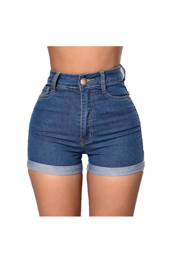 Plus Size Shorts for Women Denim Women Summer Pants Sexy High Waist Slim Splice Shorts Beach Bottom