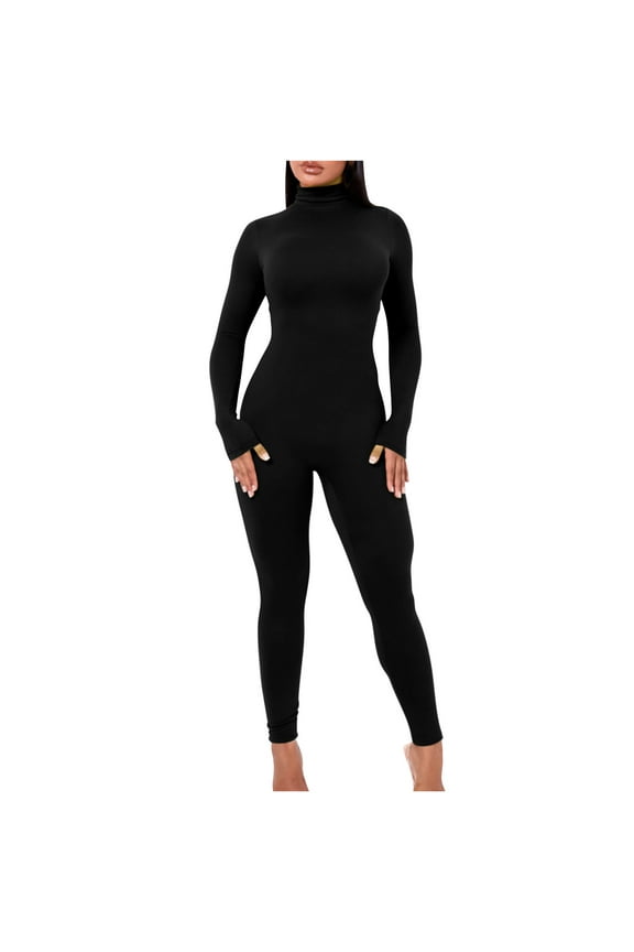 Black Jumpsuit for Women Tight Women's New Solid Color Tight One Shoulder Sling Sports Fitness Jumpsuit One-piece Tights