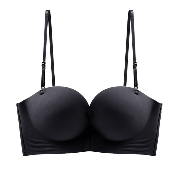 Idoravan Bras for Women Front Closure Women's Solid Color Backless Sexy Seamless Push-Up Shaped Beautiful Back Underwear Everyday Bras