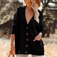 thumbnail image 1 of Idoravan Cardigans for Women Clearance Spring Fashion Women Casual Long Sleeve Autumn Botton Long Sweater Solid Coat Cardigan Blouse Tops, 1 of 1