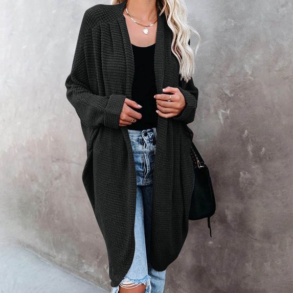 Idoravan Cardigans for Women Clearance Spring Fashion Women Casual V-Neck Long Sleeve Autumn Sweater Cardigan Blouse Button Pullver Tops