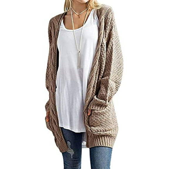 Idoravan Cardigans for Women Spring Fashion Women Long Sleeve Knit winter Cardigan Sweater Solid Color Coat