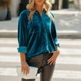 thumbnail image 1 of Idoravan Cardigans for Women Spring Fashion Women Round Neck Casual Solid Long Sleeve Blouse T Shirt Pocket Button Tops, 1 of 1