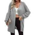 thumbnail image 1 of Idoravan Cardigans for Women Spring Fashion Women Solid Loose Long Sleeve Cardigan Autumn Coat Blouse, 1 of 6