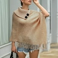 thumbnail image 1 of Idoravan Cardigans for Women Spring Fashion Women Winter Solid Button Knitted Capes Cardigans Sweater Coat, 1 of 7
