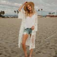 thumbnail image 1 of Idoravan Cardigans for Women Spring Women Lace Bohemian Beach Long Oversized Kimono Coat, 1 of 8