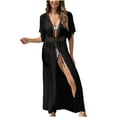 thumbnail image 1 of Idoravan Cardigans for Women Spring Women's Cardigan Lace Splicing Seaside Holiday Long Beach Sunscreen Shirt, 1 of 1