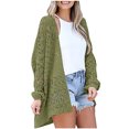 thumbnail image 1 of Idoravan Cardigans for Women Clearance Spring Women's Crochet Cardigan Kimono Boho Long Sleeve Lightweight Soft Oversized Open Front Knitted Sweater, 1 of 6