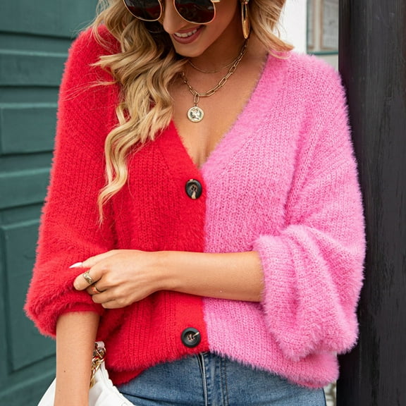 Idoravan Cardigans for Women Spring Women's Fashion Long Sleeve Top Single-breasted Shirt Cardigan Outwear Coat