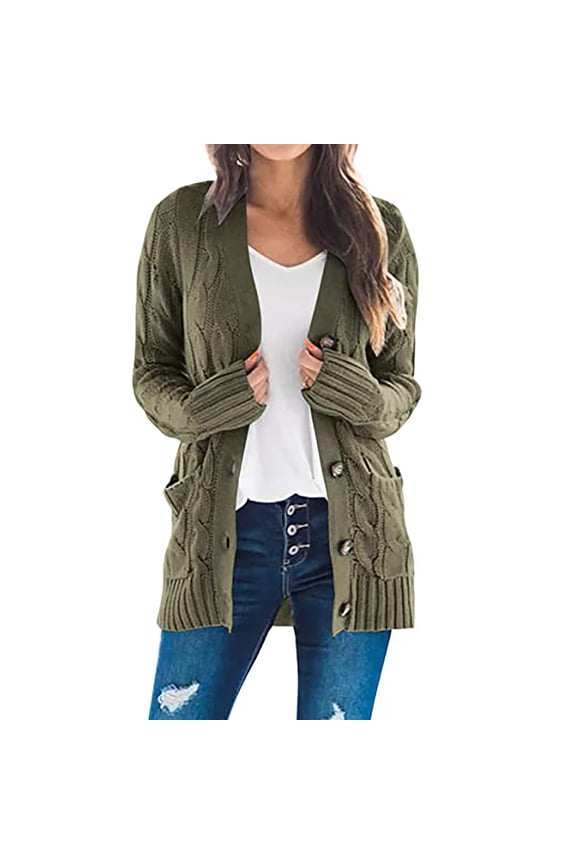 Cardigans for Women Spring Women's Knit Cardigans Loose Slouchy Oversized Wrap Chunky Pocket Sweaters Coat