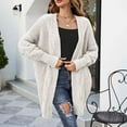 thumbnail image 1 of Idoravan Cardigans for Women Spring Womens Fashion Solid Color Long Sleeves Knit Cardigan Loose Tops Blouse Sweater, 1 of 5