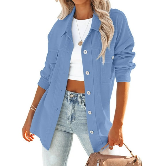 Idoravan Cardigans for Women Spring Fashion Women Casual Pockets Long Sleeve Casual Solid Coat Cardigan Blouse