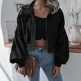 thumbnail image 1 of Idoravan Cardigans for Women Spring Fashion Women Winter Solid Color Long Sleeve Zipper Coat Cardigan Blouse, 1 of 4