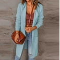 thumbnail image 1 of Idoravan Cardigans for Women Spring Women's Fashion Top Cardigan Pocket Medium And Long Term Outwear Long Sleeve Coat, 1 of 7