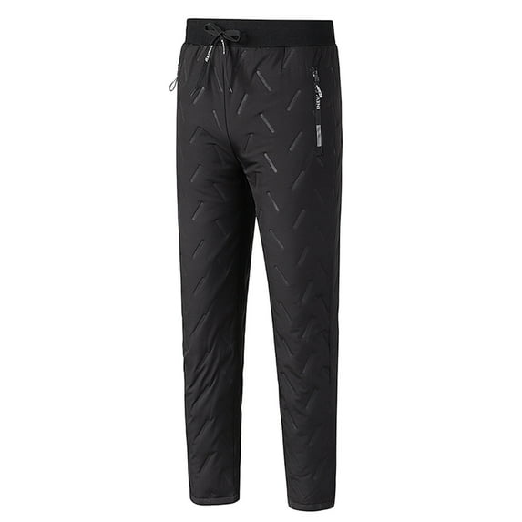 Idoravan Cashmere Warm Pants Cotton Pants Men's Outdoor Winter Fleece Thickened Casual Lamb Velvet Pants Full Length Pants