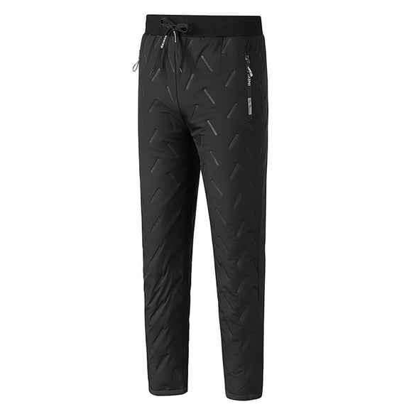 Idoravan Warm Pants Cotton Pants Men's Outdoor Winter Fleece Thickened Casual Lamb Velvet Pants Full Length Pants