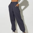 thumbnail image 1 of Idoravan Casual Pants for Women Women Casual Trousers High Waist with Pockets Long Pants Dark Gray L, 1 of 5