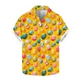 thumbnail image 1 of Idoravan Easter Shirts for Men Button Down Print T-Shirt Men's Easter Printed Shirt Button Up Shirt, 1 of 5