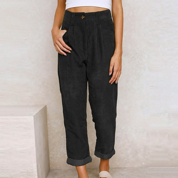 Idoravan Fashion Women Trousers Full Pants Casual Straight Solid Color Suit Pants