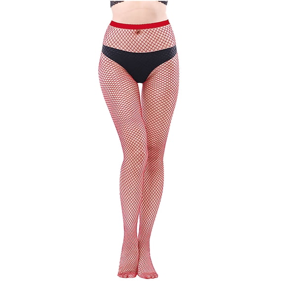 Idoravan Fishnet Stockings for Women Plus Size,Women's Fashion Socks Color Fashionable Perforated Socks Super Elastic Fishing Net Socks Toe Dense Mesh Socks
