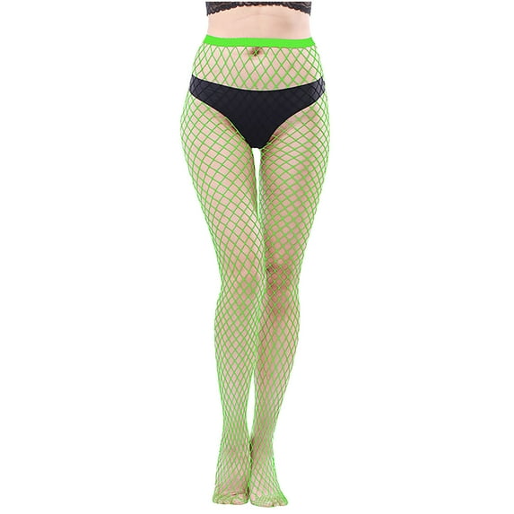 Idoravan Fishnet Stockings for Women Plus Size,Women's Fashion Socks Color Fashionable Perforated Socks Super Elastic Fishing Net Socks Toe Dense Mesh Socks