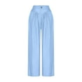 thumbnail image 1 of Flare Jeans for Women Trendy Womens Jeans Flare Legs Wide Leg Denim Pants For Women Smocked High Waisted Loose Flowy Pants Casual Summer Trousers With Pockets, 1 of 5