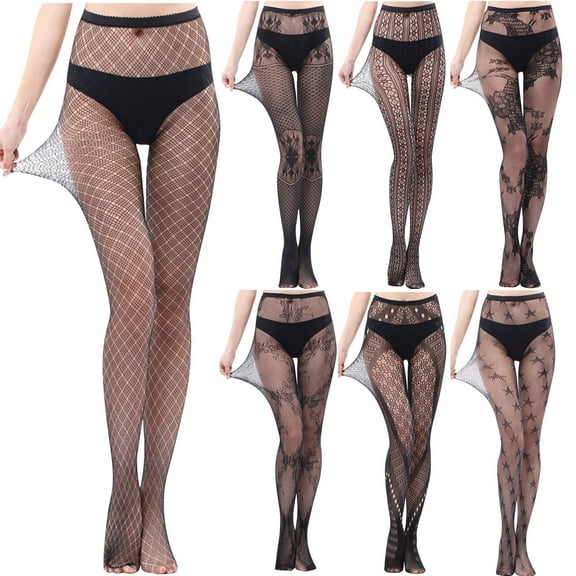 Idoravan Hearts Pattern Tights for Women Women Pants Sexy Mesh Perspective Leggings Plus Size Fishnet Netting Stockings