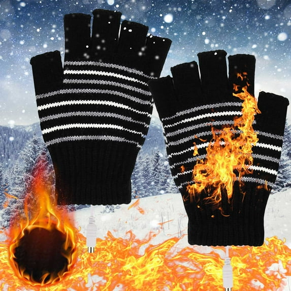 Idoravan Heated Gloves for Men Women Rechargeable ,USB Feeling Heating Gloves USB Thermal Gloves USB Electric Heating Gloves Keep Warm In Winter Multicolor