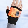 thumbnail image 1 of Idoravan Heated Gloves for Men Women Rechargeable ,Unisex Heating Heating Warm Ski Half Finger Gloves Black, 1 of 4