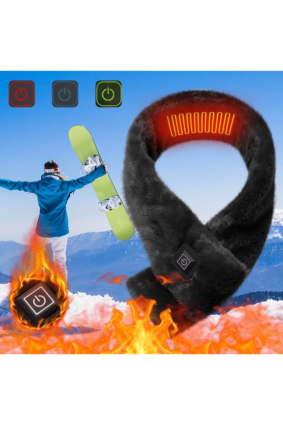 Heated Scarf Heating Scarf USB Electric Heating Neck Protection Cold Invisible Zipper Scarf