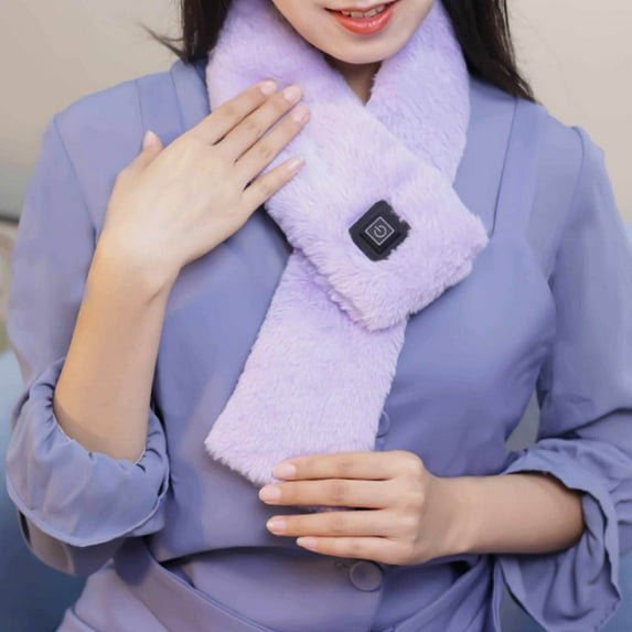 Idoravan Heated Scarf Heating Scarf USB Electric Heating Neck Protection Cold Invisible Zipper Scarf