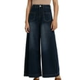 thumbnail image 1 of Idoravan High Waisted Jeans for Women Wide Leg Women's Trendy Denim Trousers Women's Trendy Design High Waist Loose Straight, 1 of 5