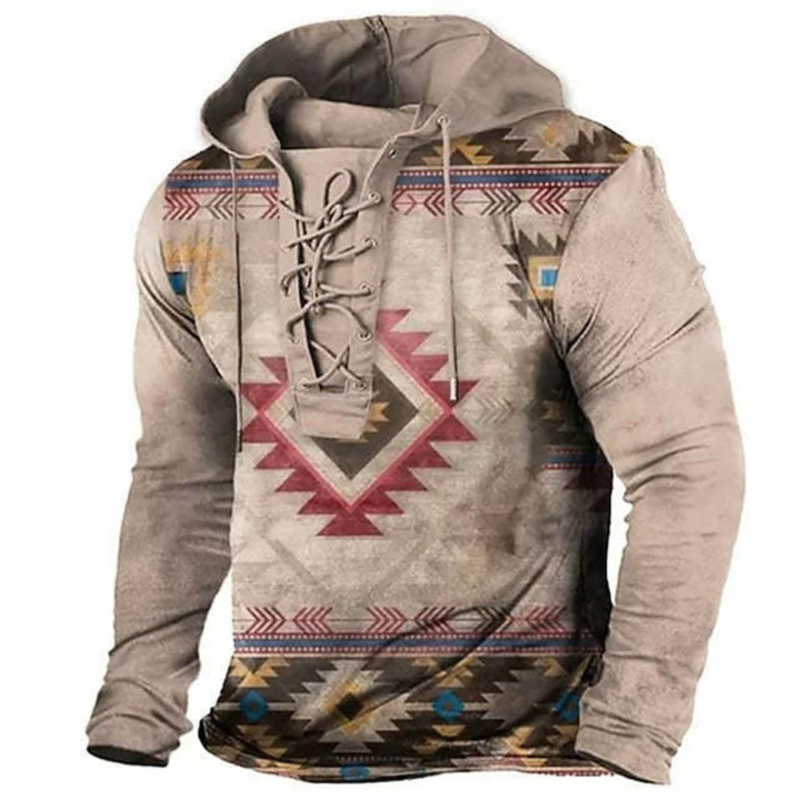 Idoravan Hoodies for Men Clearance Men Fashion Printed Loose T-shirt ...