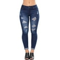 thumbnail image 1 of Idoravan Jeans for Women under $5 Women Hole Skinny Pencil Stretch Slim Fitness Pants Trousers, 1 of 8