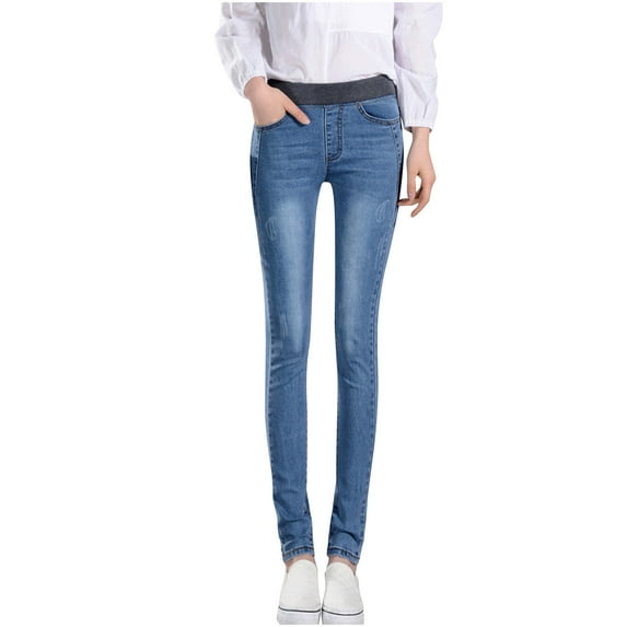 Idoravan Jeans for Women Trendy Fashion Women's Denim Slim Fitting High Waisted Women's Denim Slim Fitting Pants