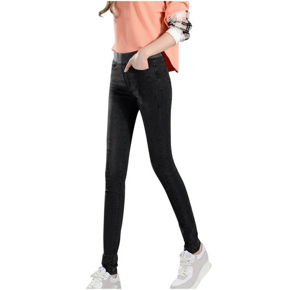 Idoravan Jeans for Women Trendy Fashion Women's Denim Slim Fitting High Waisted Women's Denim Slim Fitting Pants