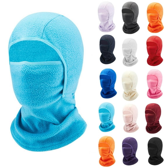 Idoravan Kids Windproof Hat Kids Fleece Mask Balaclava Winter Face Mask for Kids Children's Winter Solid Cycling Face Mask Cold And Windproof Outdoor And Motorcycle Protection Skiing Face Mask hats