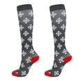 thumbnail image 1 of Idoravan Knit Christmas Stockings,Unisex Adults Women Christmas Print 3D Socks Warm Pressure Stockings, 1 of 2