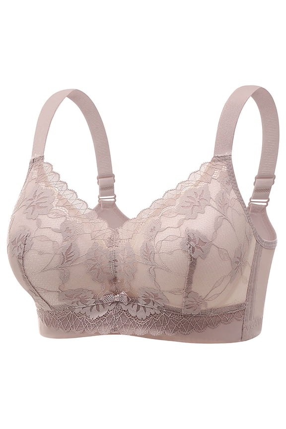 Lace Bras for Women Women's Plus Size Bra Cover Beautiful Back Gathered Lace Gathered Accessory Bra