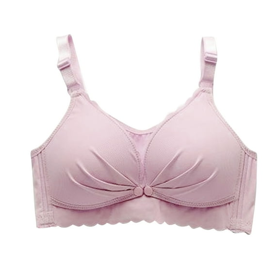 Idoravan Lace Bras for Women Women's Solid Color Backless Seamless Push-Up U-Shaped Beautiful Back Underwear Nursing Bras