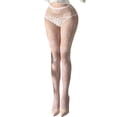 thumbnail image 1 of Idoravan Lace Patterned Fishnet Tights for Women Fishnets Leggings Lace Tights Tights for Women Pattern Knee-High Black Stockings Thin Style, 1 of 5